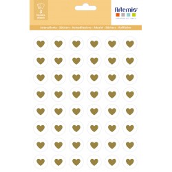 Stickers "coeur doré"
