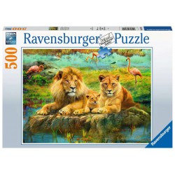 Puzzle 500 pièces - Lions...