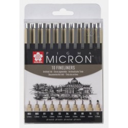Pigma micron kit Noir 10pièces